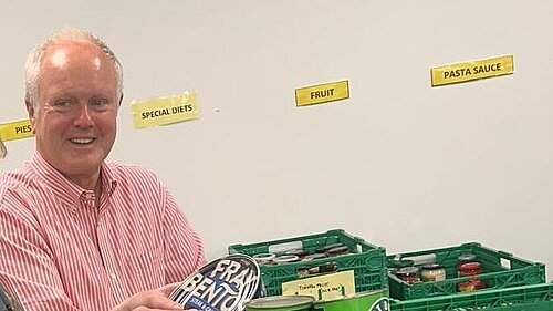 Clive at food bank