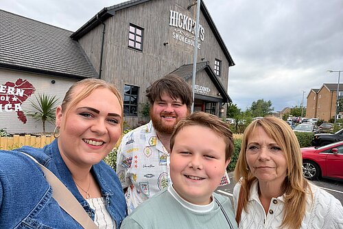 Jade Andy and Family at Hickorys