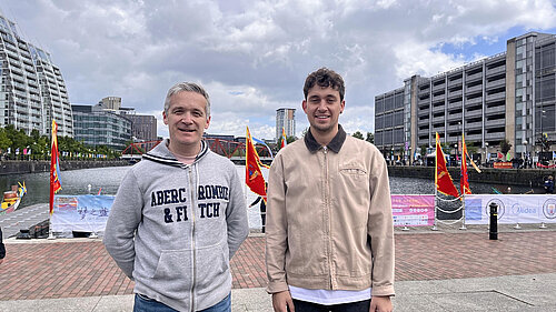 Paul and Jonathan at media city 