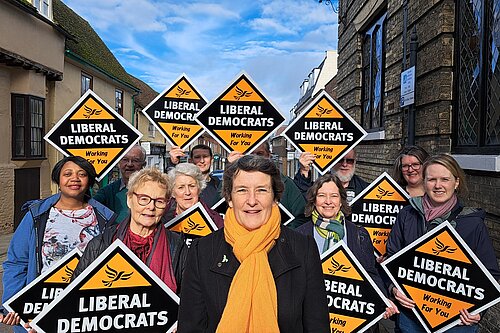 Ruth Brown with local Lib Dem supporters