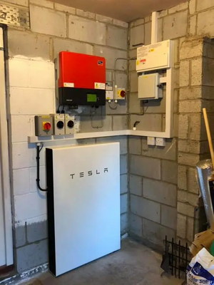 Tesla Battery installed in Linda Johnson's house in Beverly