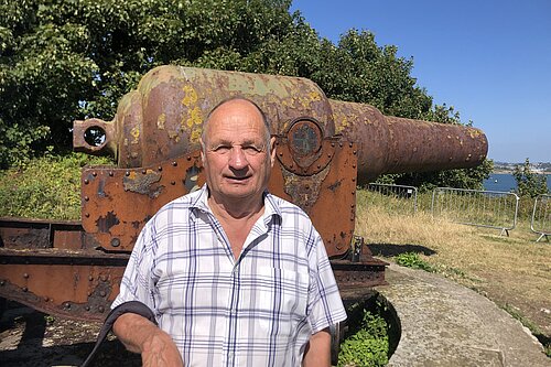 Jim at Garden Battery overlooking Plymouth Sound