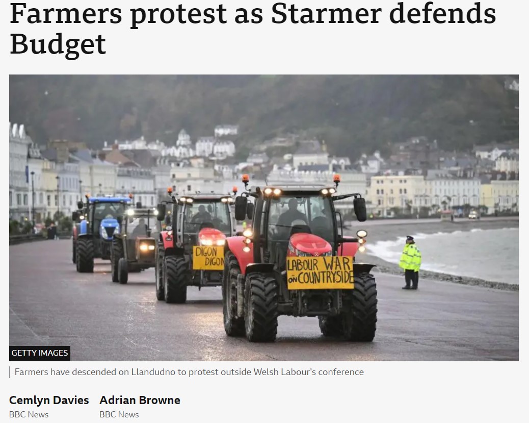 Farmers Protest in Llandudno